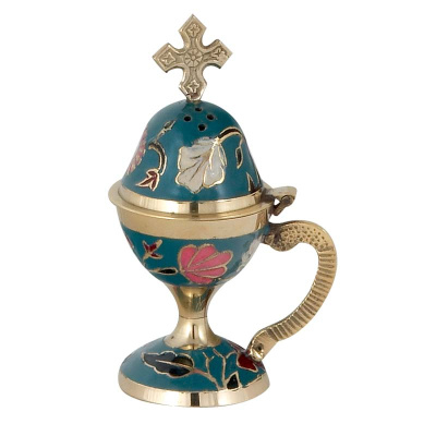 9790C - Θυμιατό Μπρούτζινο Πολύχρωμο - Incense Burner Bronze Multicolored