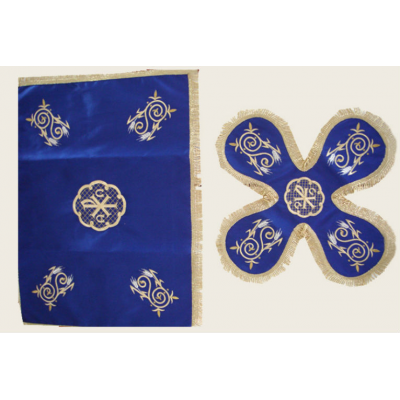 302046PDK - Καλύμματα για τα Άγια Δισκοπότηρα Σατέν - Covers for Holy Chalices Satin